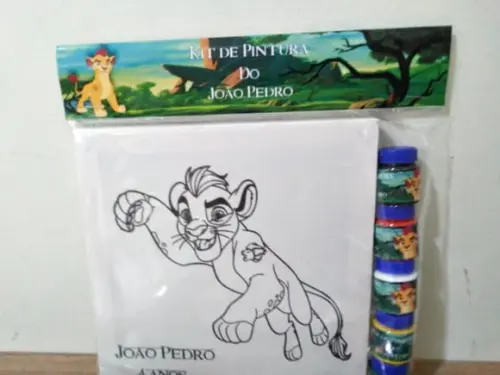 Kit Tela de Pintura Kion e a Guarda do Leão com Lapela