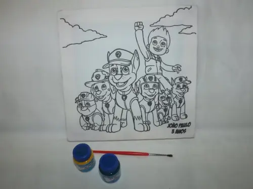 Kit Tela de Pintura Patrulha Canina