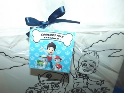Kit Tela de Pintura Patrulha Canina Com Avental