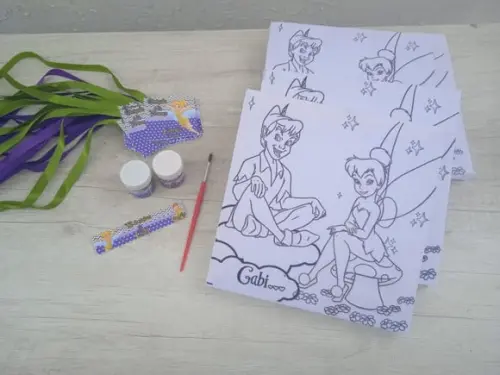 Kit Tela de Pintura Sininho e Pater Pan