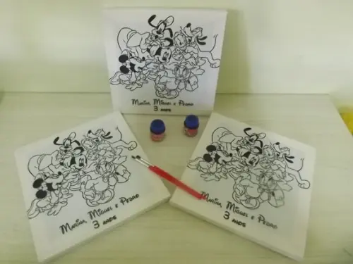 Kit Tela de Pintura Turma do Mickey