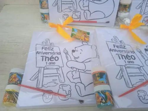 Kit Tela de Pintura Ursinho Pooh
