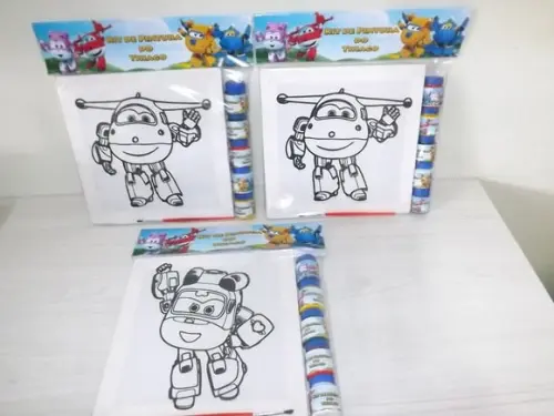 Kit Tela Pintura Super Wings com Lapela