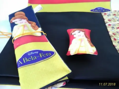 Lousa de Tecido A Bela e A Fera 28 x 37