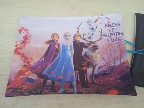 Lousa de Tecido Frozen Ii Roxo 20 x 30
