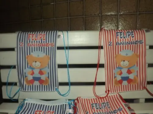 Mochila Infantil Ursinho Marinheiro