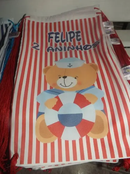 Mochila Infantil Ursinho Marinheiro