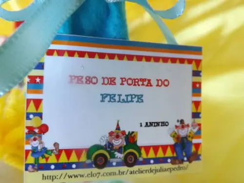 Peso de porta palhaço