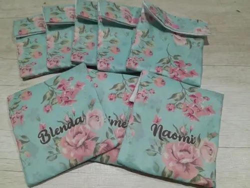 Porta Absorvente Personalizado Flores