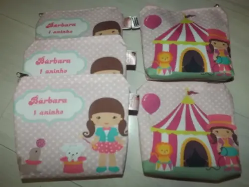 Porta Níquel Necessarie Circo Rosa
