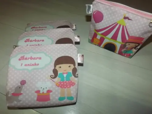 Porta Níquel Necessarie Circo Rosa