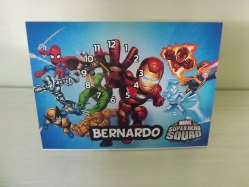 Relógio Personalizado Super Hero Squad