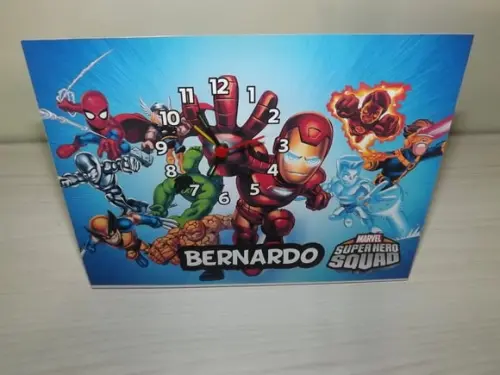 Relógio Personalizado Super Hero Squad
