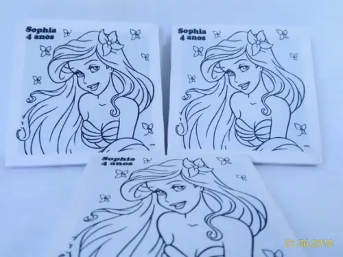 Tela de Pintura Personalizada A Pequena Sereia