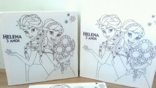 Tela de Pintura Personalizada Frozen Fever