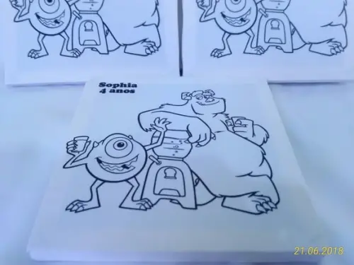 Tela de Pintura Personalizada Monstros SA