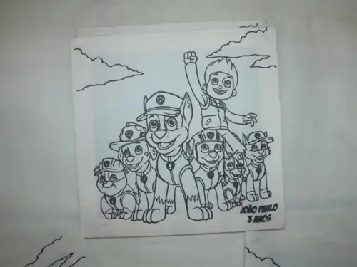 Tela de Pintura Personalizada Patrulha Canina