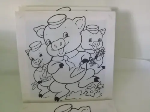 Tela de Pintura Personalizada Os 3 Porquinhos