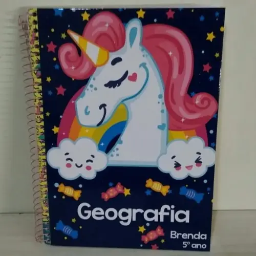 Caderno Personalizado Unicórnio