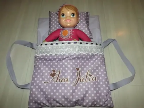 Caminha de Boneca Portátil Personalizada