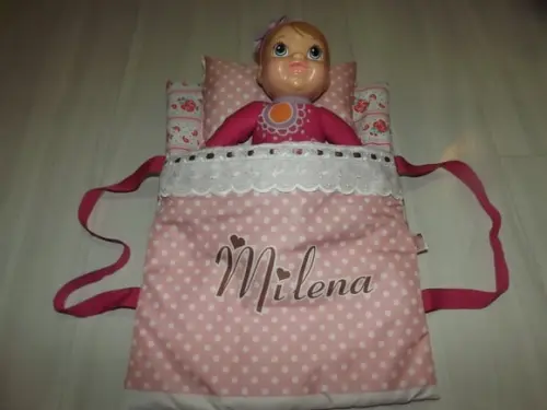 Caminha de Boneca Portátil Personalizada