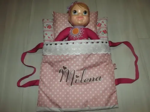 Caminha de Boneca Portátil Personalizada