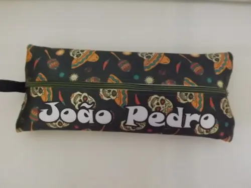 Estojo Personalizado Caveira Mexicana Verde