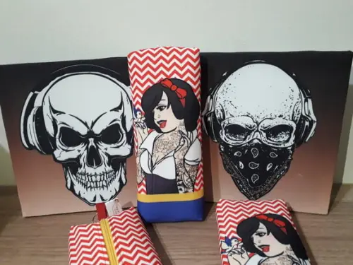 Estojo Personalizado Branca de Neve Tatuada