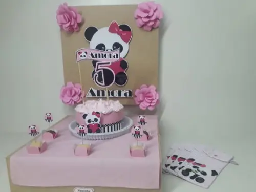Festa na Caixa Personalizada Ursinha Panda