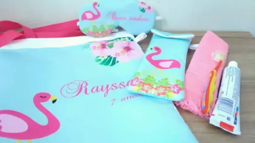 Kit Festa do Pijama Luxo Flamingo