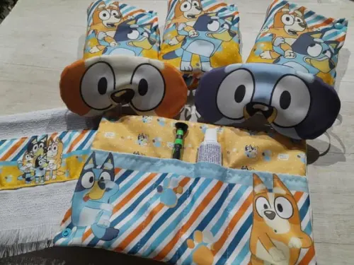 Kit Higiene Luxo Festa do Pijama Bluey e Bingo