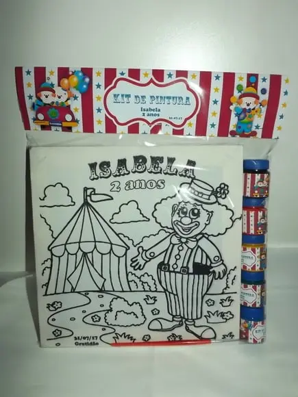 Kit Tela de Pintura Circo com Lapela