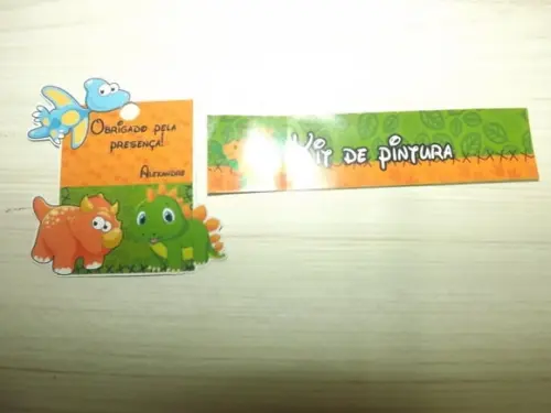 Kit Tela de Pintura Guache Dinossauro