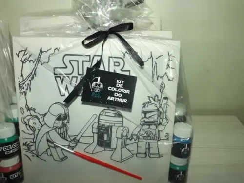 Kit Tela de Pintura Guache Star Wars