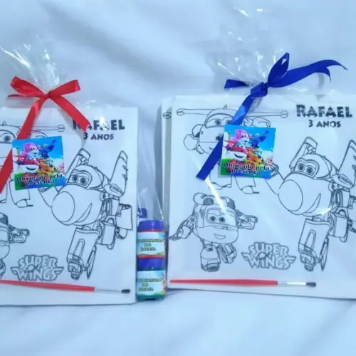 Kit Tela de Pintura Guache Super Wings