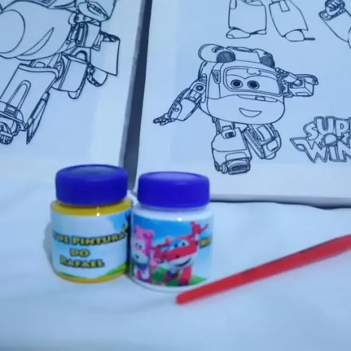 Kit Tela de Pintura Guache Super Wings