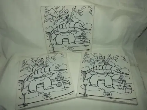 Kit Tela de Pintura Menina e Urso com Lapela