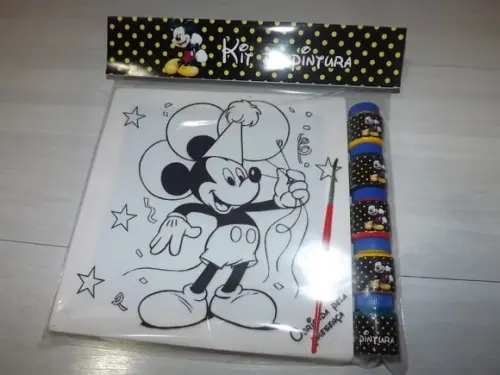 Kit Tela de Pintura Mickey com Lapela