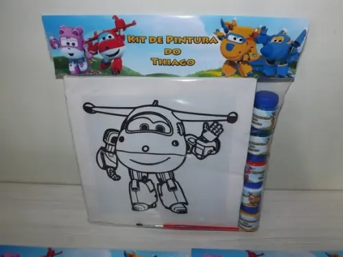 Kit Tela Pintura Super Wings com Lapela