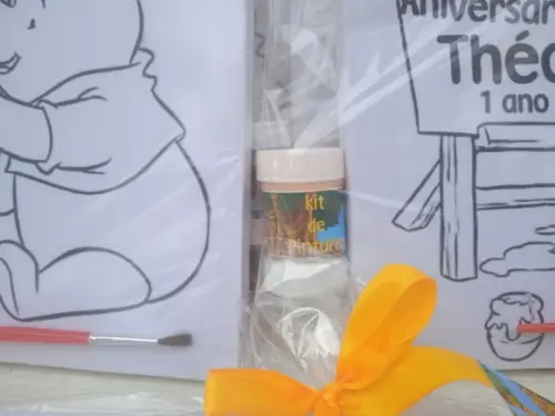 Kit Tela de Pintura Ursinho Pooh