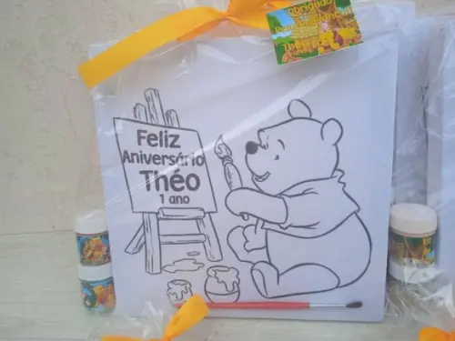 Kit Tela de Pintura Ursinho Pooh