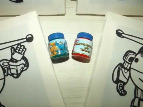 Kit Tela Pintura Super Wings com Lapela