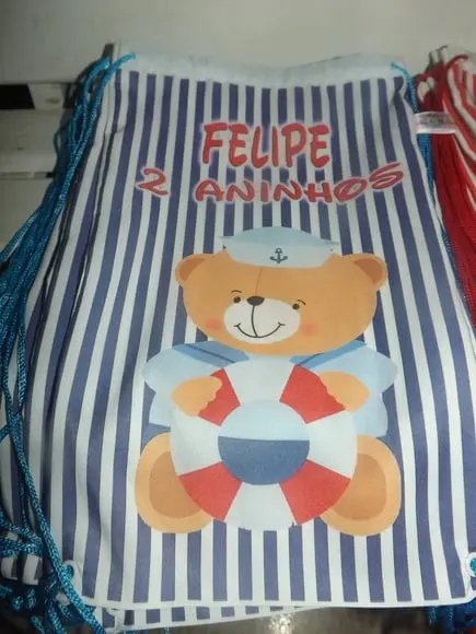 Mochila Infantil Ursinho Marinheiro