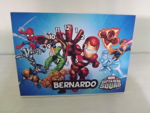 Relógio Personalizado Super Hero Squad