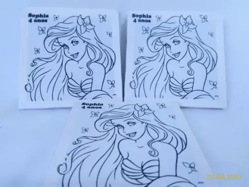 Tela de Pintura Personalizada A Pequena Sereia