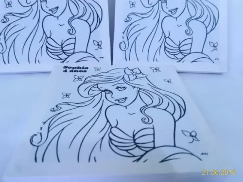Tela de Pintura Personalizada A Pequena Sereia