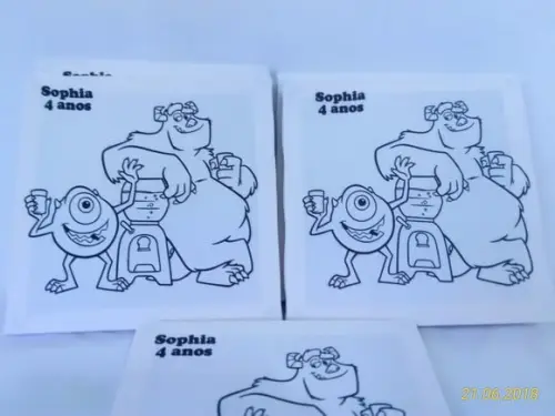 Tela de Pintura Personalizada Monstros SA