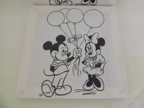 Tela de Pintura Personalizada Mickey e Minnie