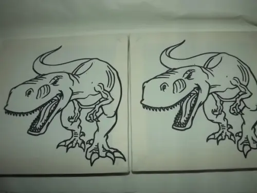 Tela de Pintura Personalizada Tiranossauro Rex