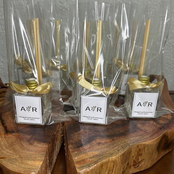 Difusor de Ambiente de 50ml em Pote de Vidro Ideal para Lemb